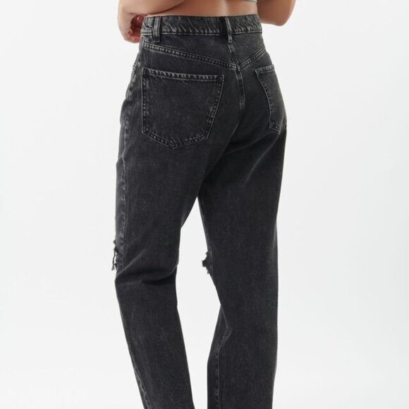 Garage Ripped Black Boyfriend Jeans - Size 1 - Picture 2 of 3